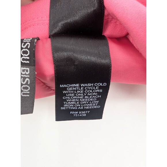 Bisou Bisou Michele Bohbot Hot Pink Blazer Hook & Eye Jacket Womens Size Small - Picture 4 of 7